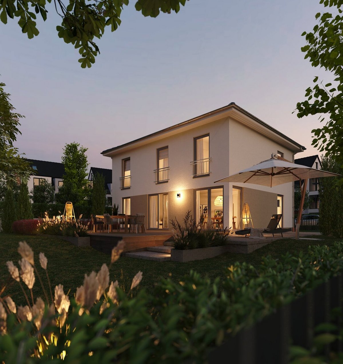 Final_Ext_Stadthaus_Flair_152_GardenView_WD_Abend_full